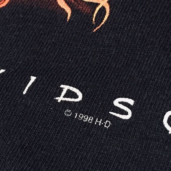 VTG 90s Harley Davidson Feel The Heat Motorcycle Long Sleeve Shirt CA Van Nuys L - Picture 6 of 7